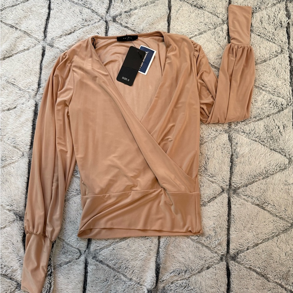 Marshalls Tan Wrap Blouse